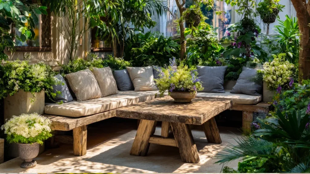 salon de jardin en teck